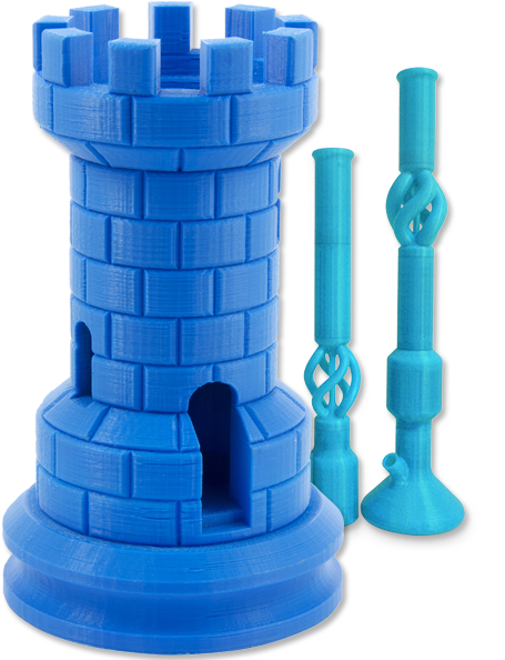 3 D Printed Castleand Chess Pieces PNG Image