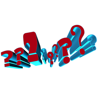 3 D Question Marks Graphic PNG Image