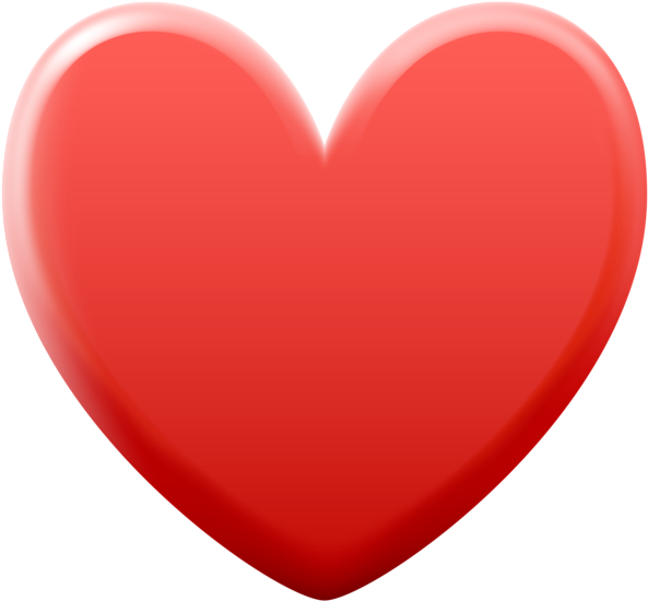 3 D Red Heart Graphic PNG Image