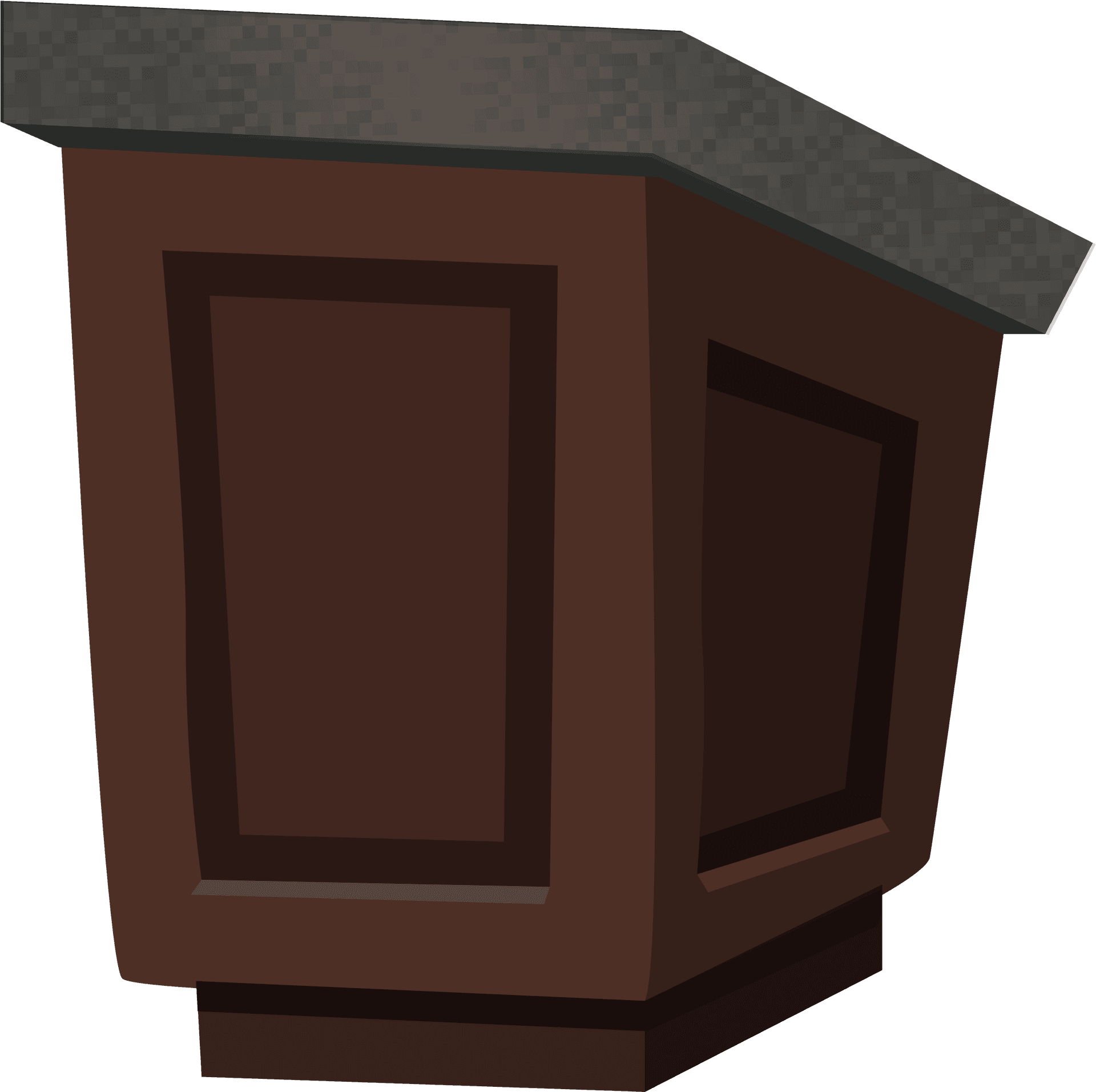 3 D Rendered Brown Podium PNG Image