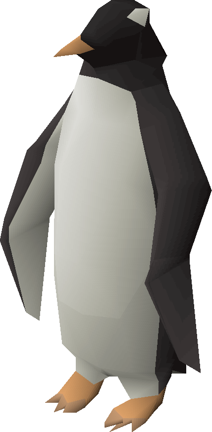 3 D Rendered Penguin Model PNG Image