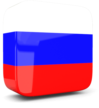 3 D Russia Flag Icon PNG Image