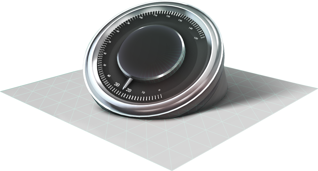 3 D Security Safe Dial Rendering PNG Image