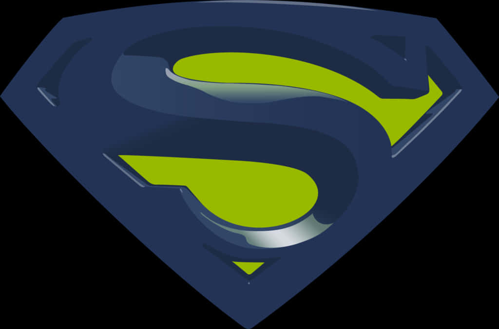 3 D Superman Logo Design PNG Image