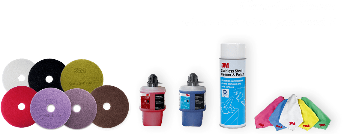 3 M Cleaning Products Showcase PNG Image