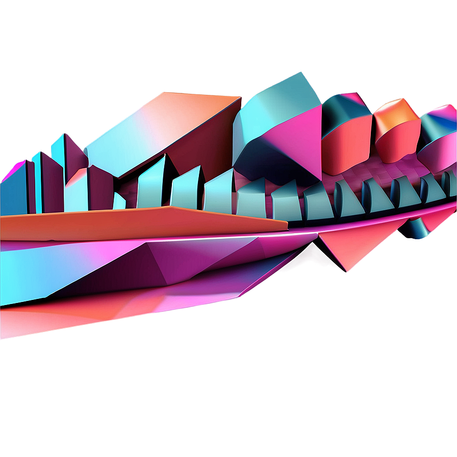 3d Abstract Shapes Visual Png 06122024 PNG Image