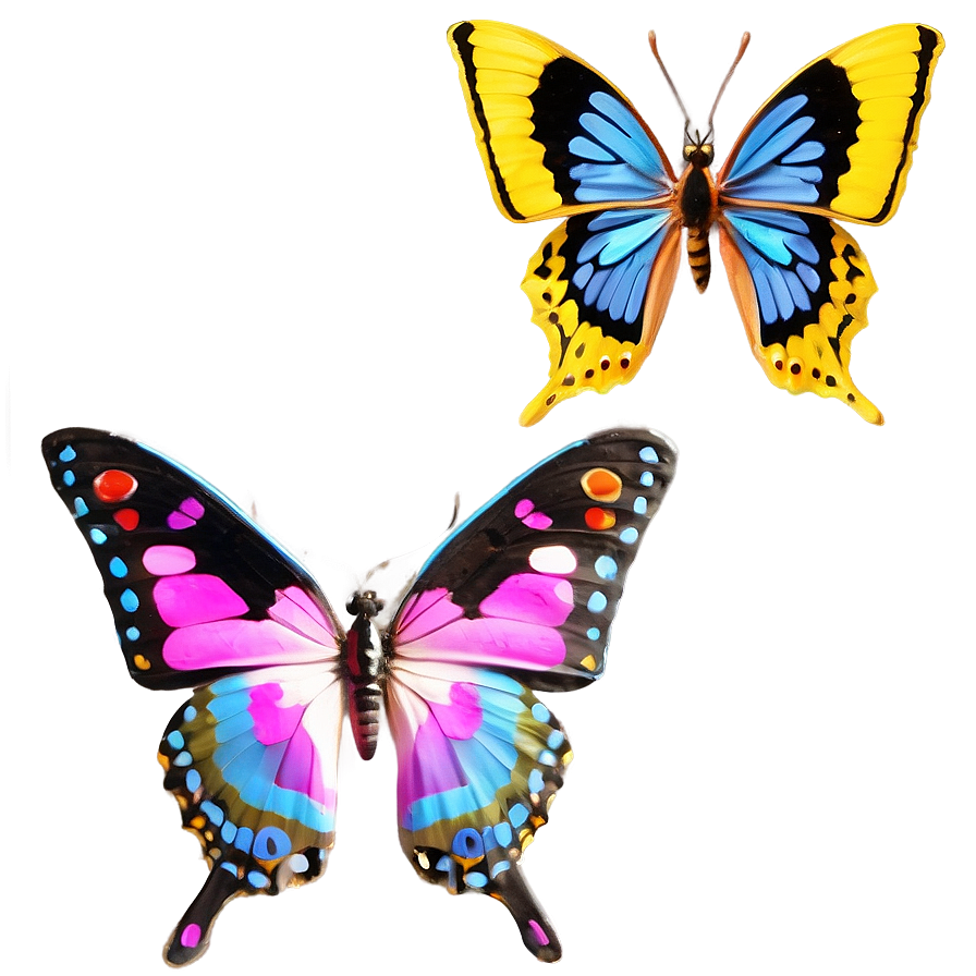 3d Butterfly In Close-up Png Dtd42 PNG Image