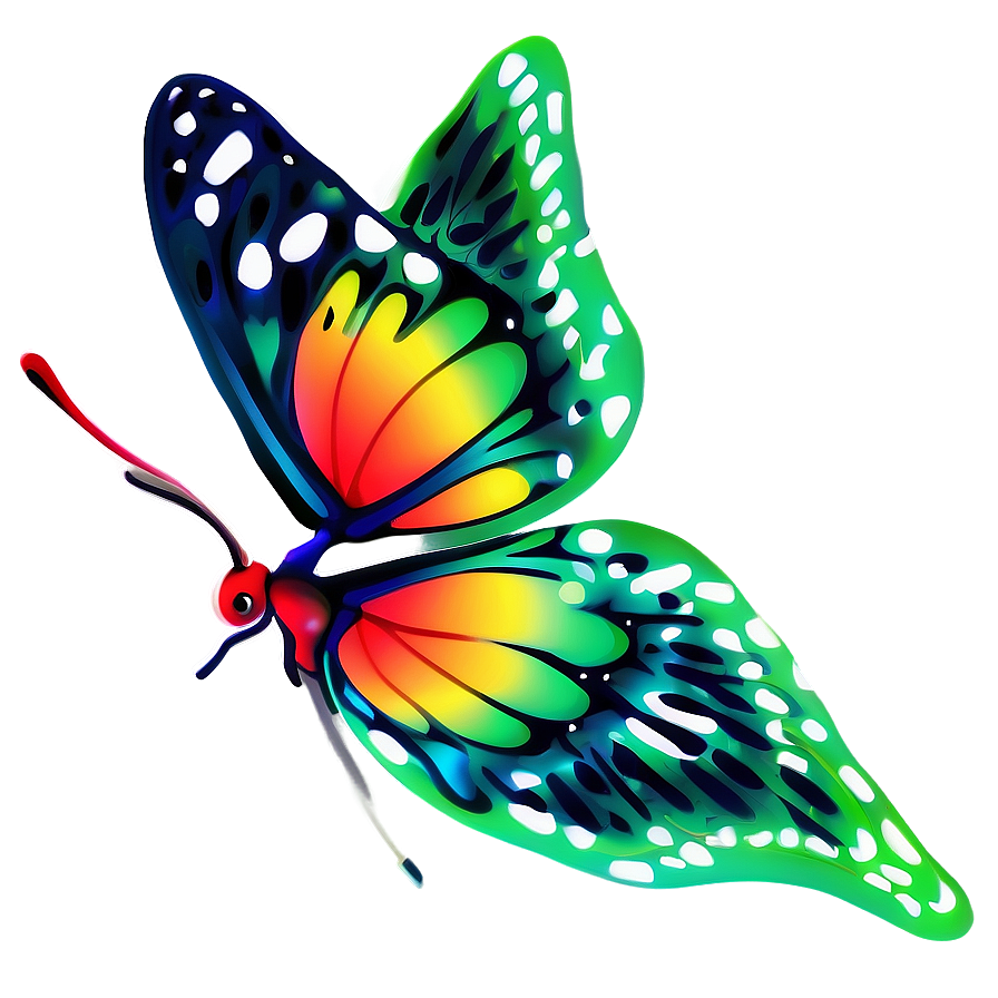 3d Butterfly On Leaf Png Ftg PNG Image