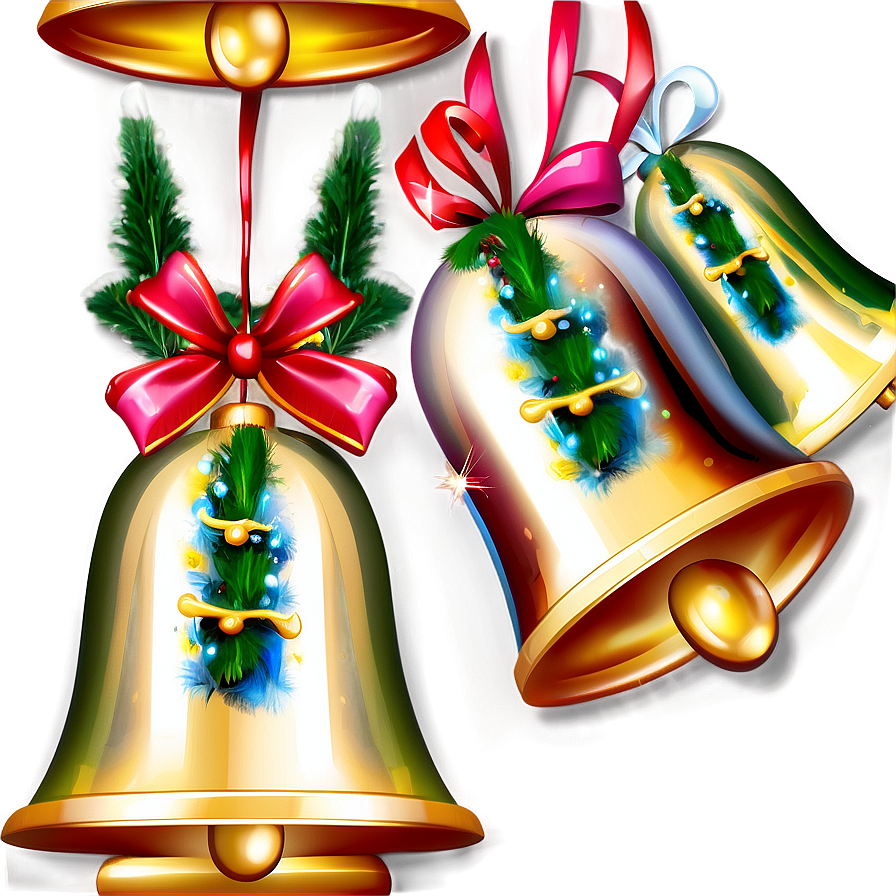 3d Christmas Bells Png 06122024 PNG Image