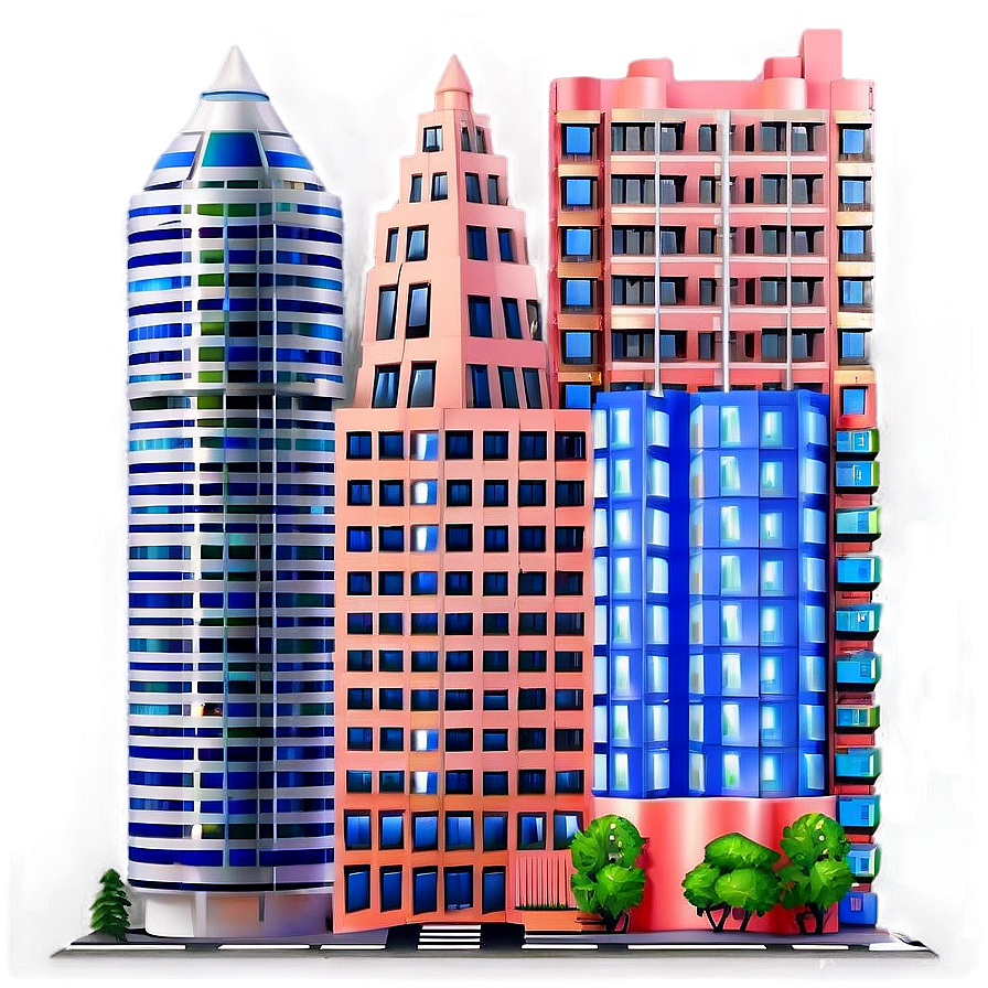 3d Cityscape Design Png Qor PNG Image