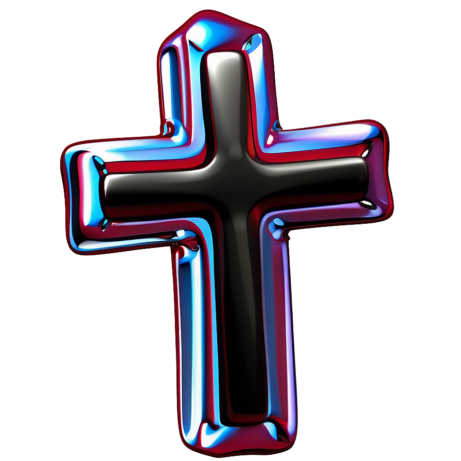 3d Cross Outline Png Xsf PNG Image