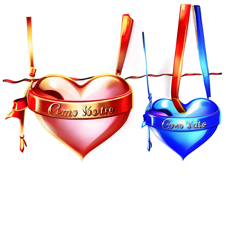 3d Heart Banner Png 05252024 PNG Image