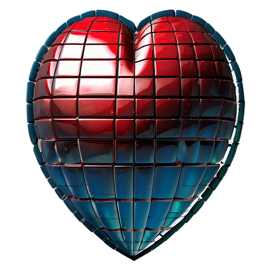 3d Heart Grid Png 05252024 PNG Image