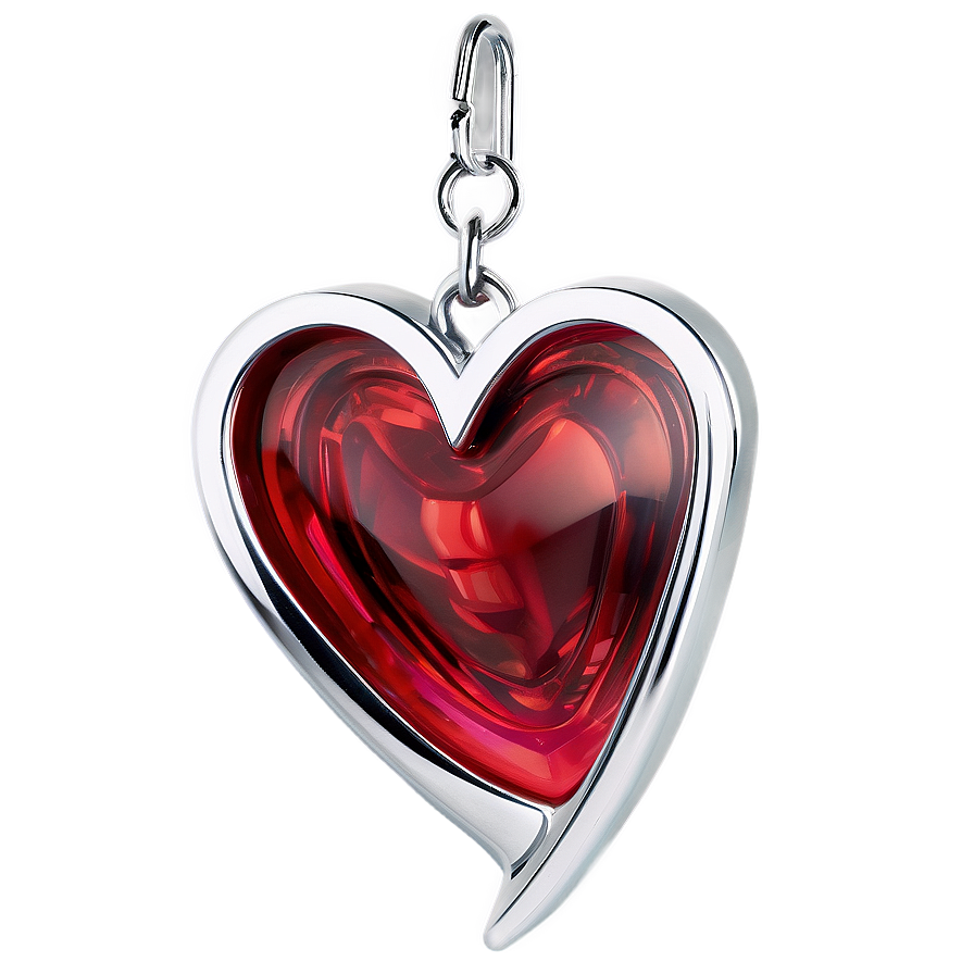 3d Heart Keychain Png 05252024 PNG Image