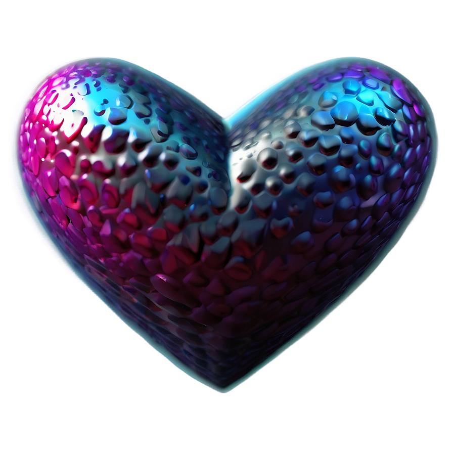 3d Heart Sticker Png Hob61 PNG Image