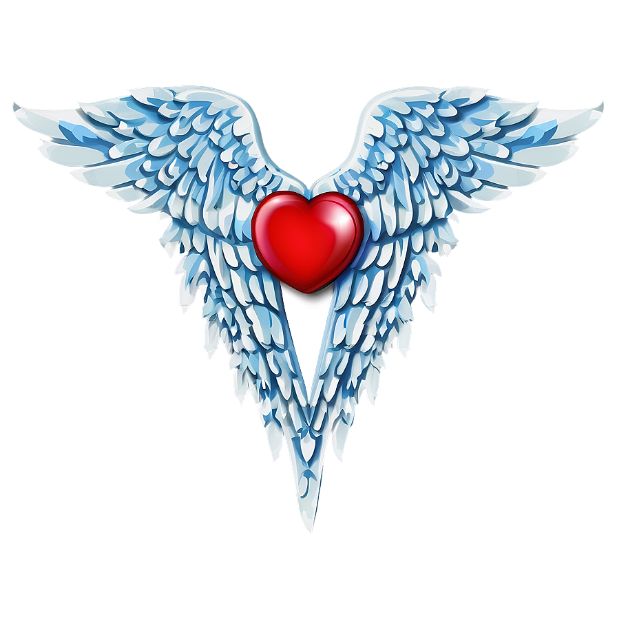 3d Heart With Wings Png 4 PNG Image