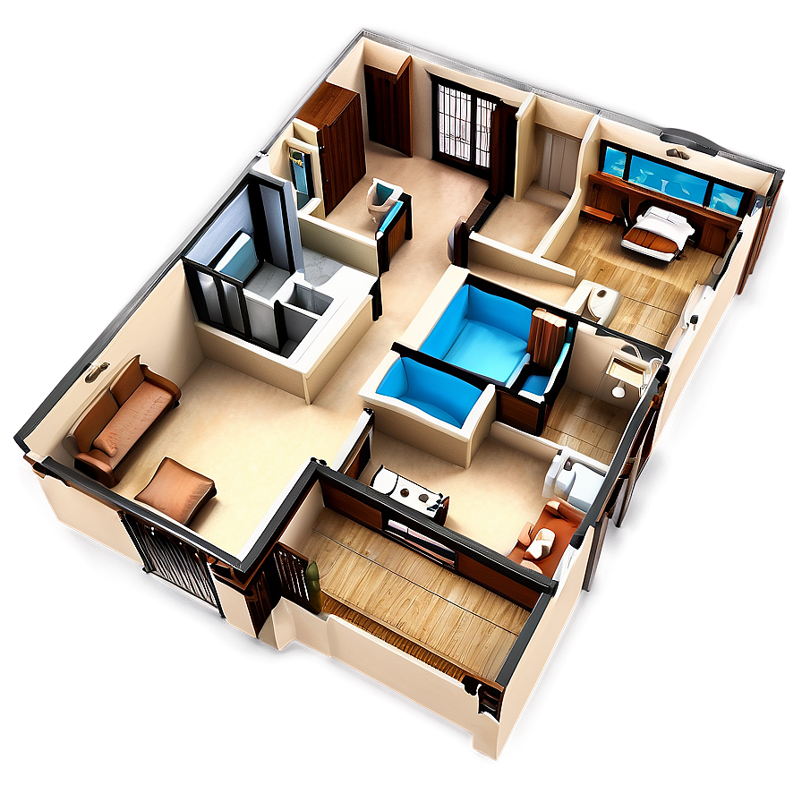 3d House Floor Plan Png 34 PNG Image