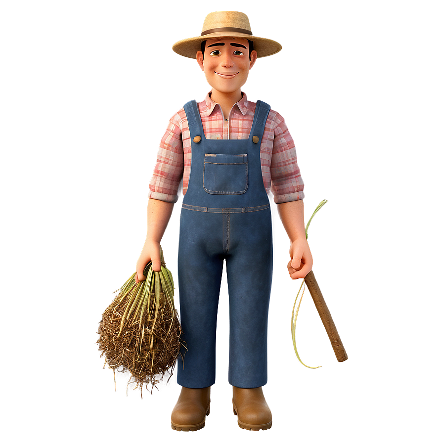 3d Man Farmer Png 16 PNG Image