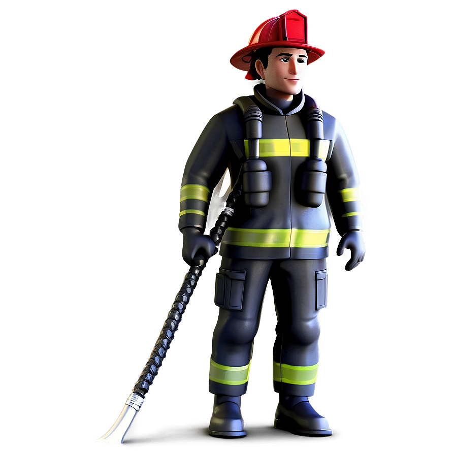 3d Man Firefighter Png 06272024 PNG Image