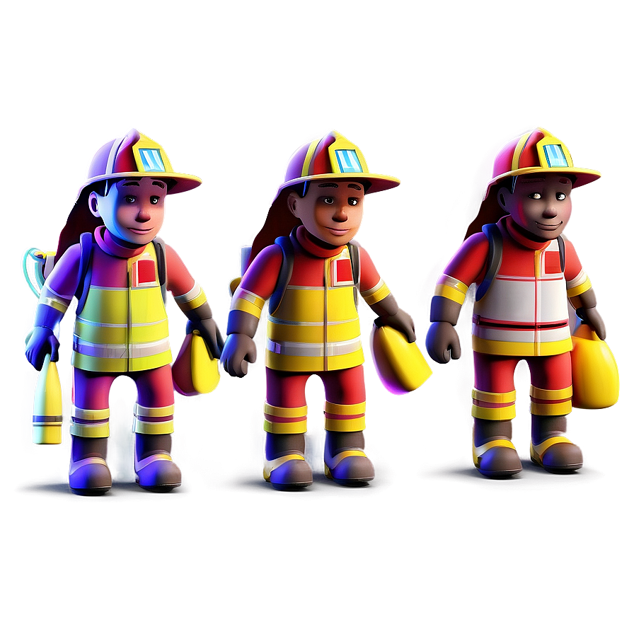 3d Man Firefighter Png Eob PNG Image