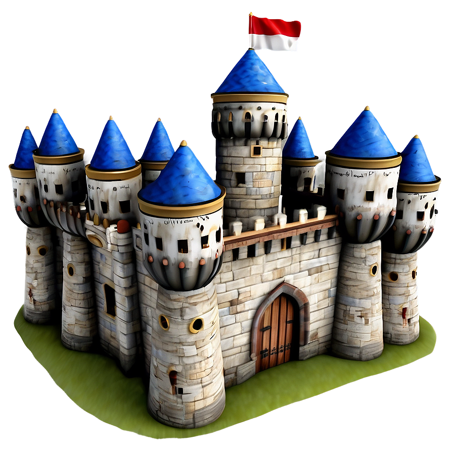 3d Medieval Castle Png Aky95 PNG Image