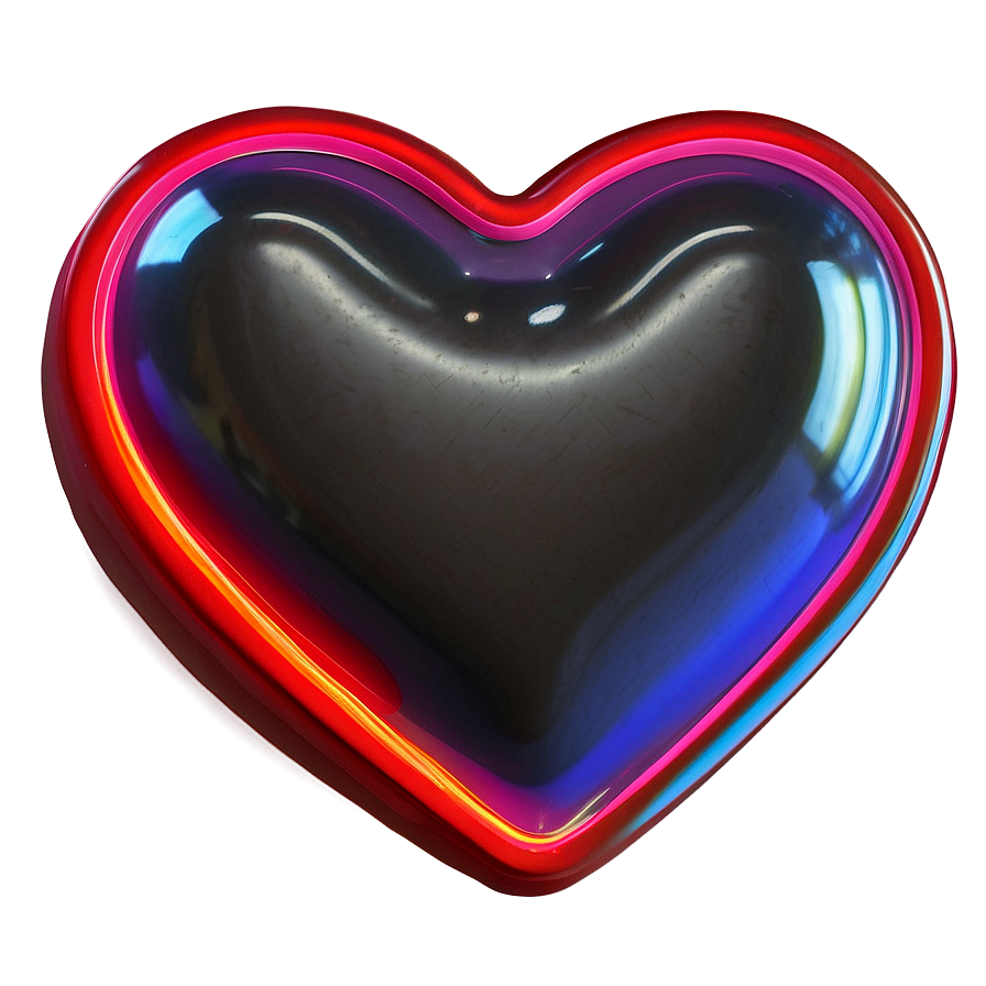 3d Neon Heart Png Fjy PNG Image