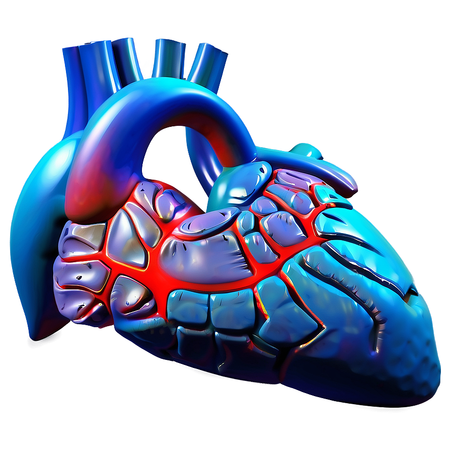 3d Open Heart Model Png Nvs96 PNG Image