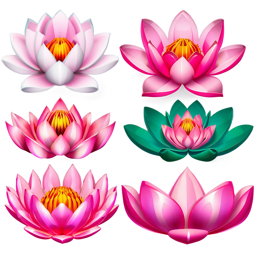 3d Paper Lotus Flower Png Mjq12 PNG Image