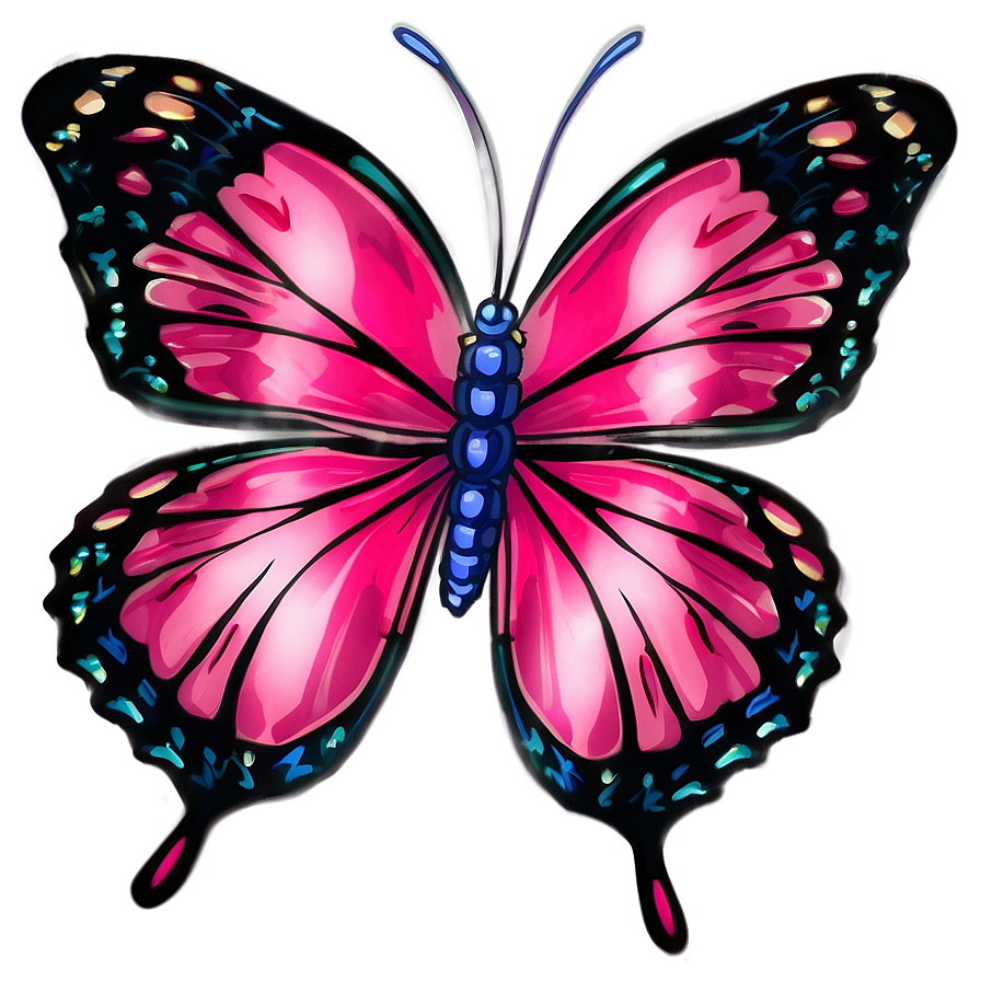 3d Pink Butterfly Png 05232024 PNG Image