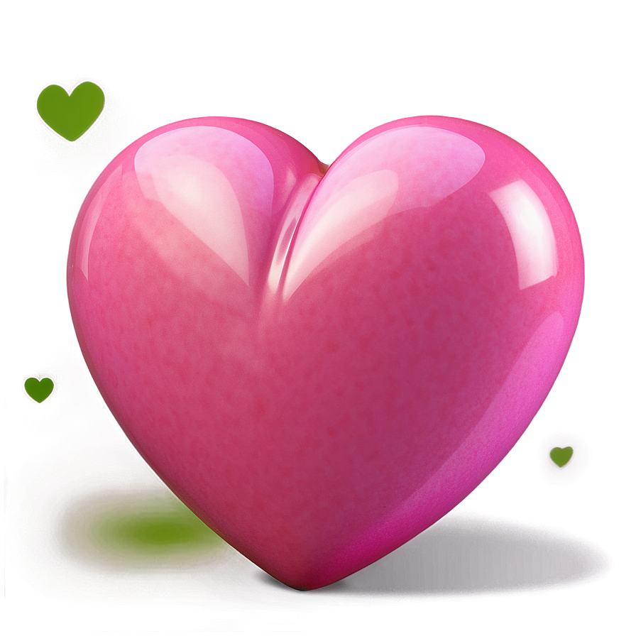 3d Pink Heart Emoji Png Anm66 PNG Image