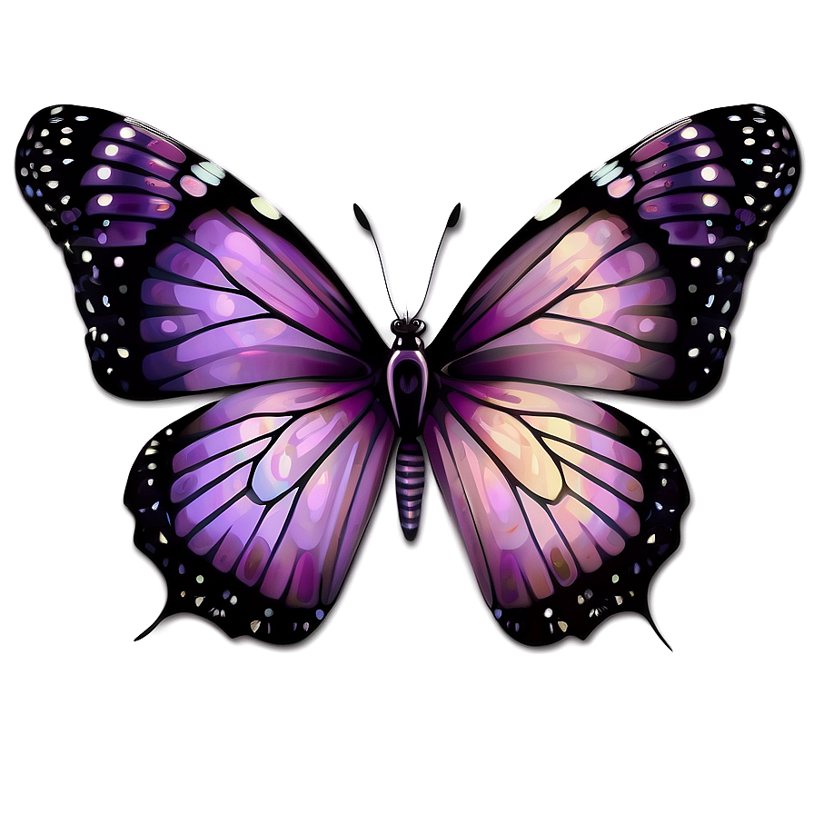 3d Purple Butterfly Png Psj PNG Image