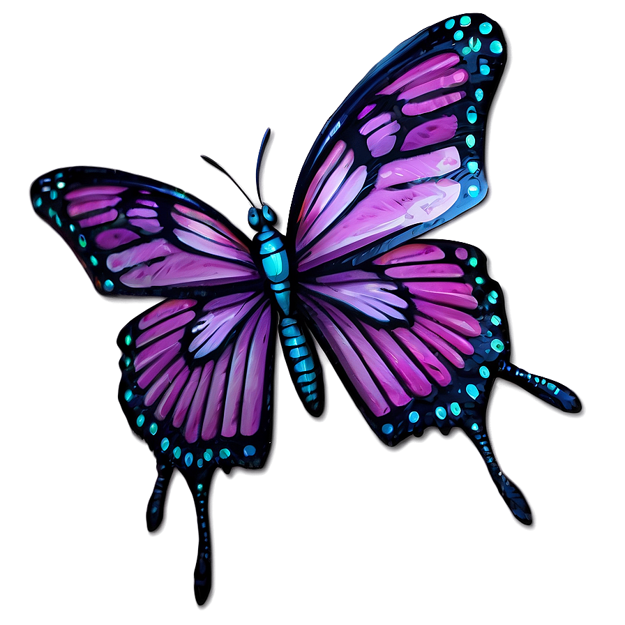 3d Purple Butterfly Png Vbl42 PNG Image