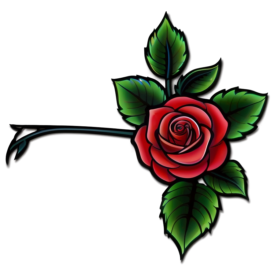 3d Rose Tattoo Picture Png 05252024 PNG Image