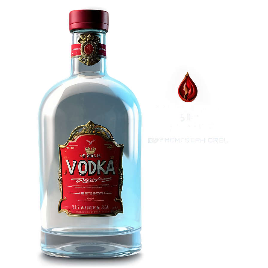 3d Vodka Bottle Png Bhn2 PNG Image