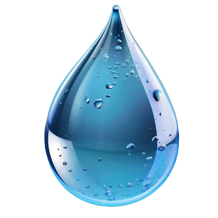 3d Water Drop Realistic Png Pol6 PNG Image