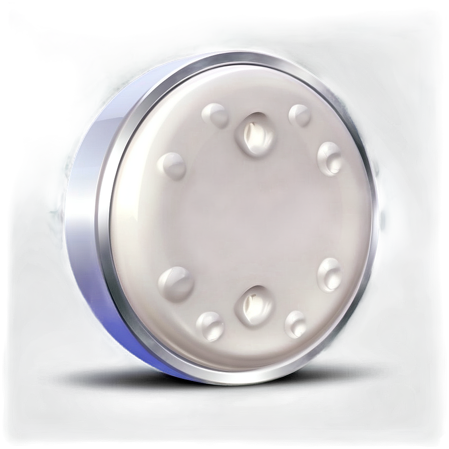 3d White Button Visual Png 06272024 PNG Image