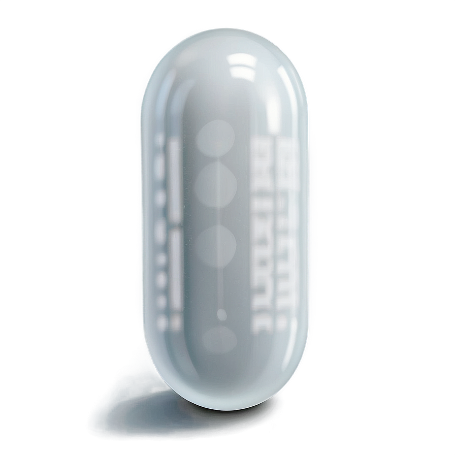 3d White Capsule Png Mgv14 PNG Image