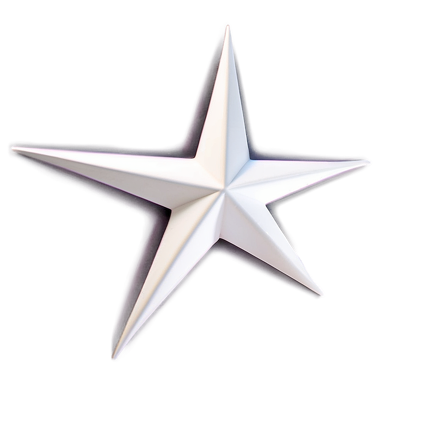 3d White Star Png Yhf PNG Image