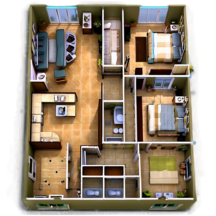 4 Bedroom Home Floor Plan Png Dar20 PNG Image