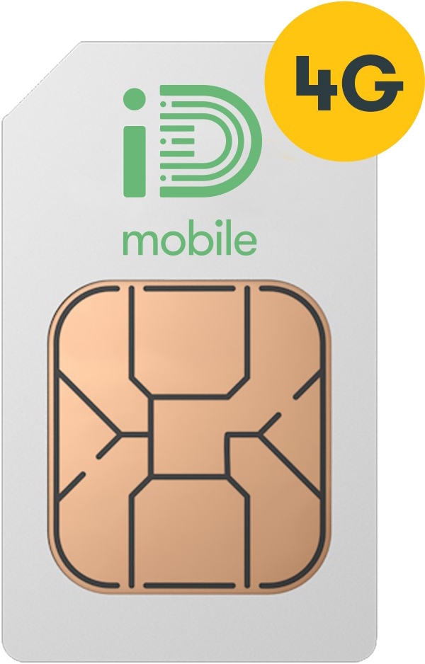 4 G I D Mobile S I M Card PNG Image