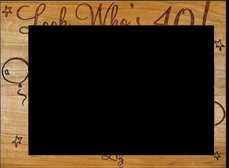 40th Birthday Photo Frame PNG Image