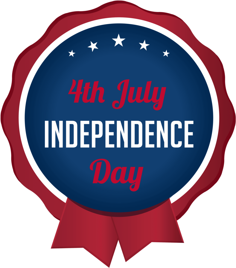 4th July Independence Day Badge PNG Image