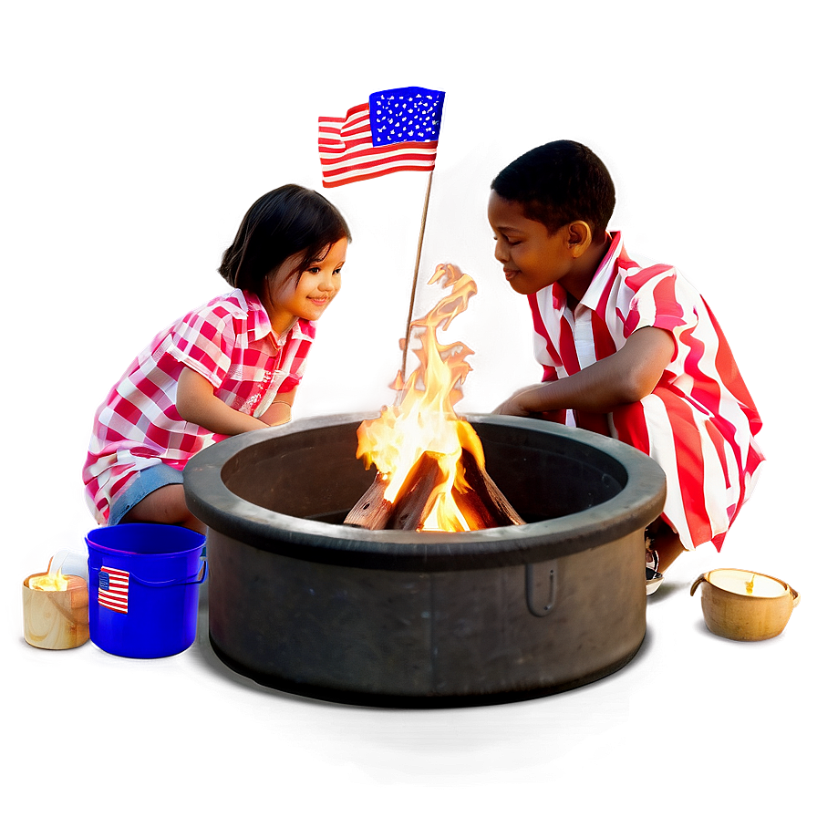 4th Of July Firepit Gathering Png 05212024 PNG Image