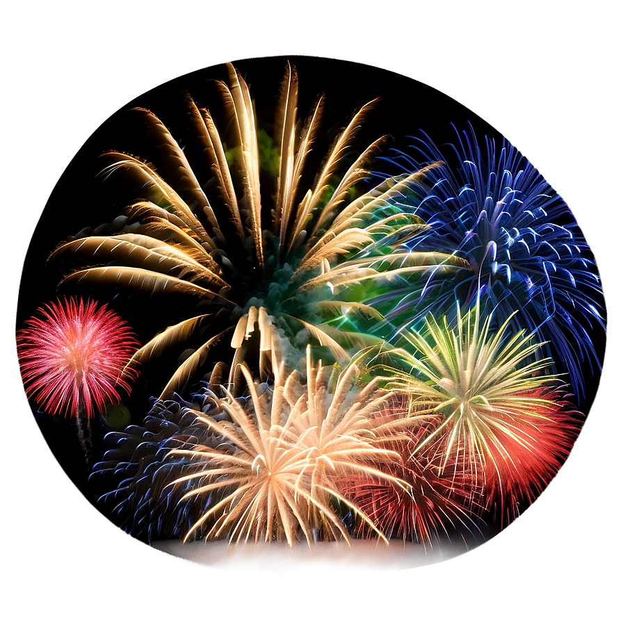 4th Of July Fireworks Display Png Djr58 PNG Image