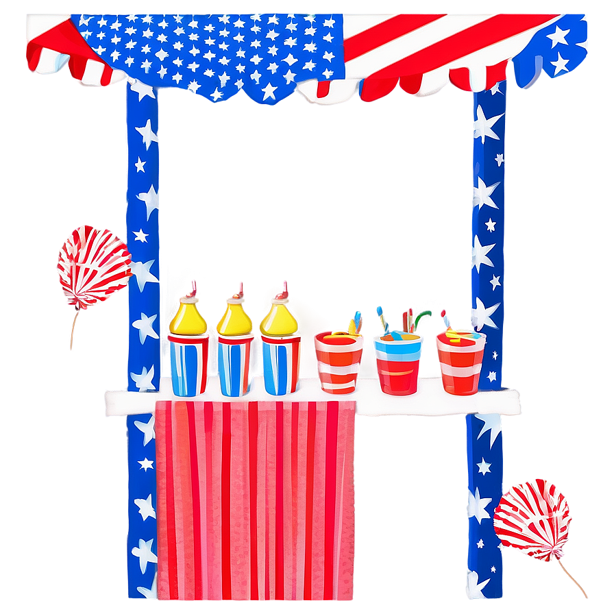 4th Of July Lemonade Stand Png 05212024 PNG Image