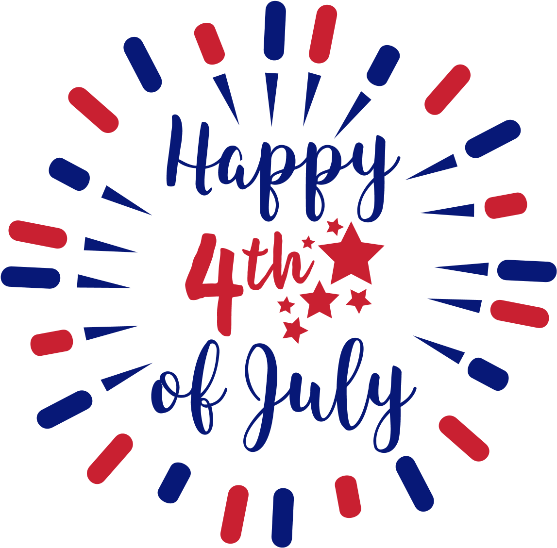 4thof July Celebration Greeting PNG Image