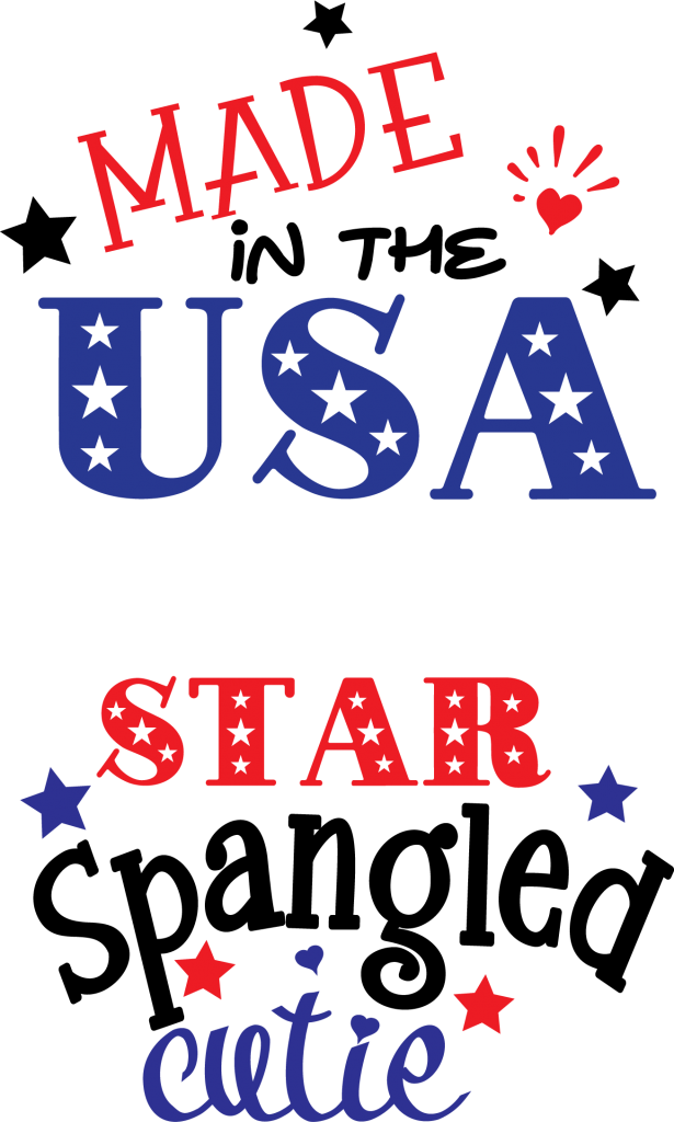 4thof July Madein U S A Star Spangled Cutie PNG Image