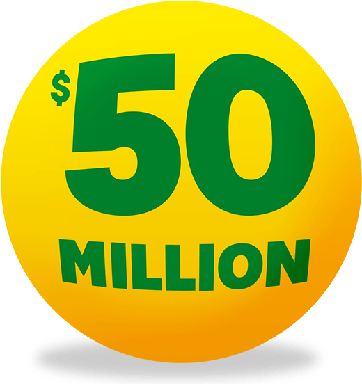 50 Million Dollar Lottery Jackpot Graphic PNG Image