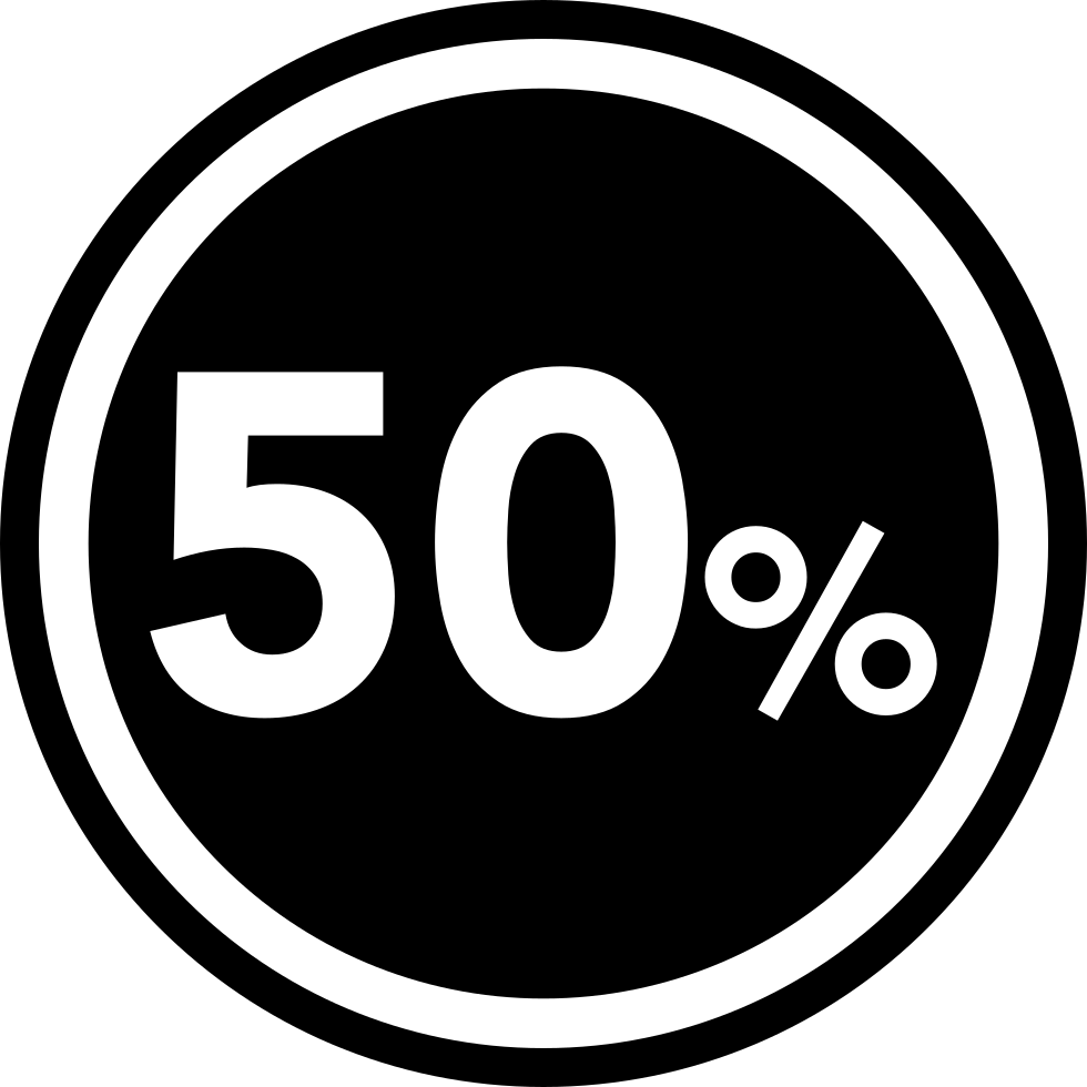 50 Percent Discount Sign PNG Image