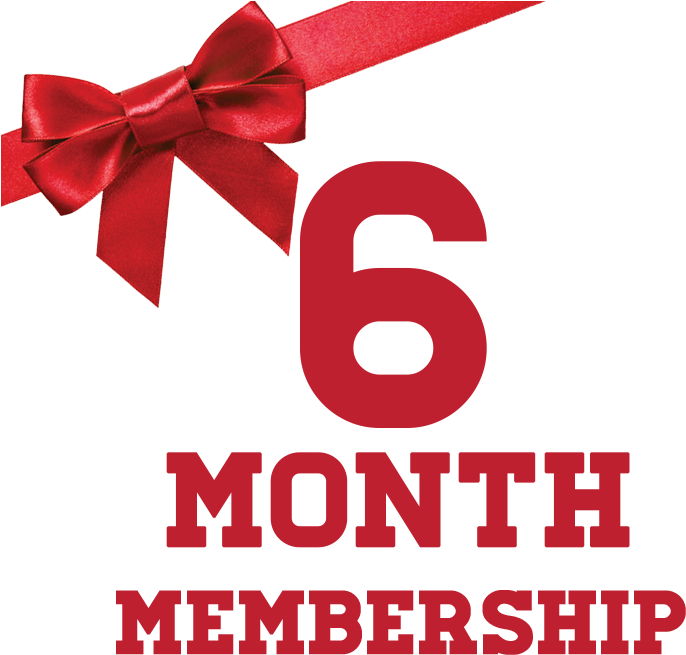 6 Month Membership Gift Card PNG Image